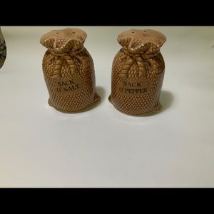 Vintage Japan Sack o' Salt & Sack o' Pepper